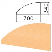 Экран-перегородка "Монолит", 700х16х340 мм, БЕЗ ФУРНИТУРЫ (код 640237), бук бавария, ЭМ23.1