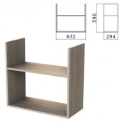 Полка навесная настенная "Бюджет", 632х294х596 мм, дуб сонома, 402668-091