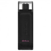 Флеш-диск 64 GB KINGSTON DataTraveler 70, разъем Type-C 3.2, черный, DT70/64GB