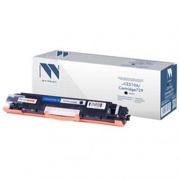 Картридж лазерный NV PRINT (NV-CE310A/729Bk) для HP M175nw/CP1025nw/CANON LBP7010C, черный, ресурс 1200 страниц