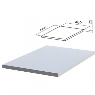 Крышка для тумбы приставной "Монолит", 400х600х22 мм, серый, ТМ02.11