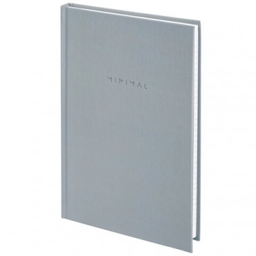 Блокнот А5 134х206 мм, 80 л., твёрдый, клетка, BRAUBERG "Minimal", серый, 116437