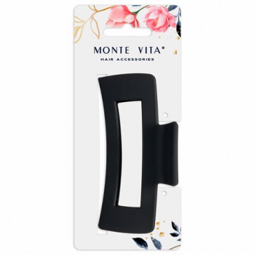 Краб для волос "Геометрия" 10,5 см, soft-touch, чёрный, MONTE VITA, 456999